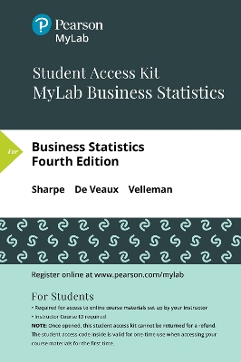 Book cover for MyLab Statistics with Pearson eText Access Code (24 Months) for Business Statistics