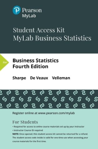 Cover of MyLab Statistics with Pearson eText Access Code (24 Months) for Business Statistics
