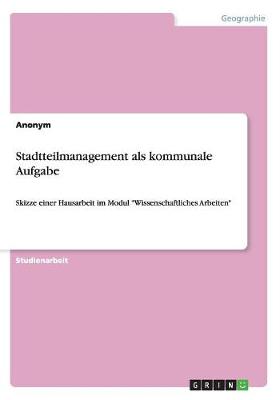 Book cover for Stadtteilmanagement als kommunale Aufgabe