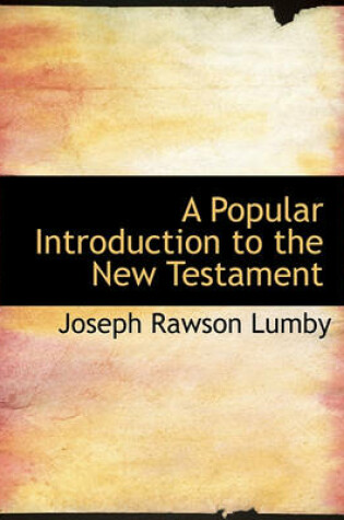 Cover of A Popular Introduction to the New Testament