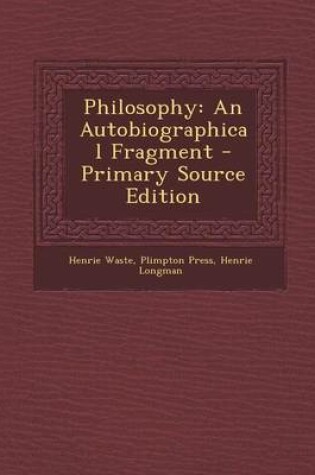 Cover of Philosophy