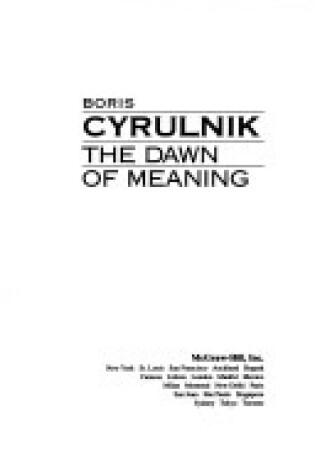 Cover of Dawn of Meaning