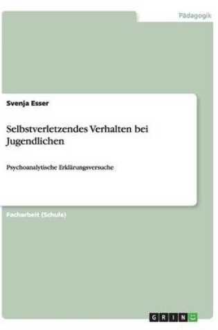 Cover of Selbstverletzendes Verhalten bei Jugendlichen