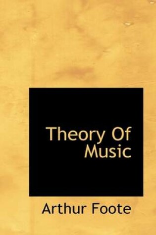 Cover of Theory of Music