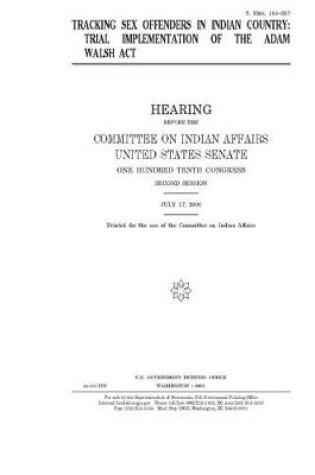 Cover of Tracking sex offenders in Indian country