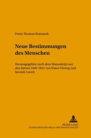 Cover of Neue Bestimmung Des Menschen
