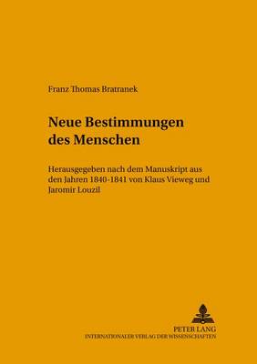 Cover of Neue Bestimmung Des Menschen