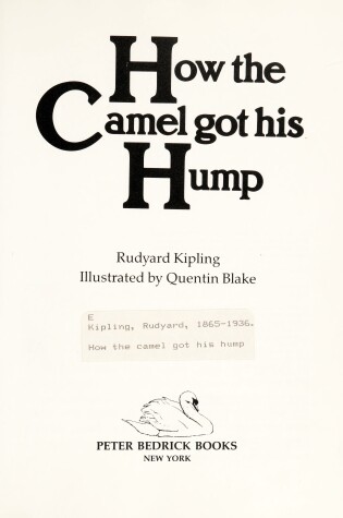 Cover of How the Camel Got His Hump