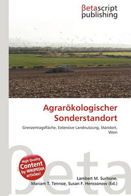 Cover of Agrarkologischer Sonderstandort