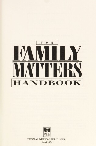 Cover of The Family Matters Handbook