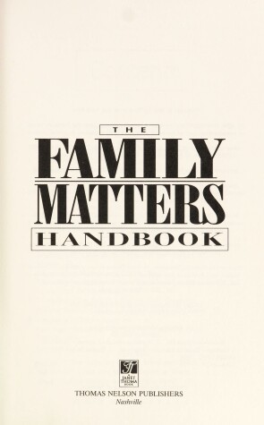 Book cover for The Family Matters Handbook