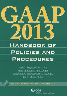 Book cover for GAAP Handbook of Policies and Procedures (W/CD-ROM) (2013)