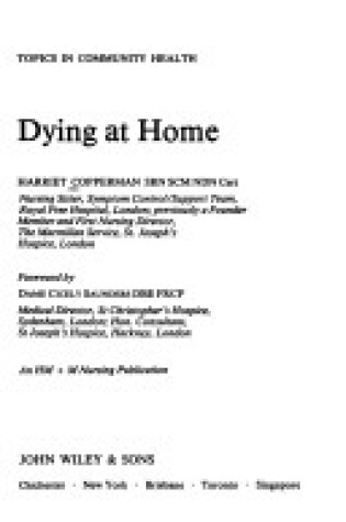 Cover of Dying at Home