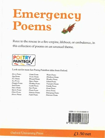 Book cover for Emergency Poems