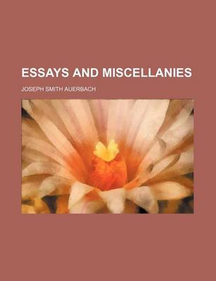 Book cover for Essays and Miscellanies