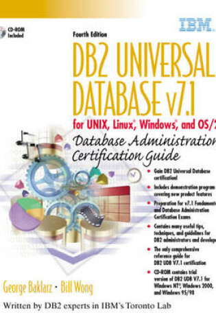 Cover of DB2 Universal Database v7.1 for UNIX, Linux, Windows and OS/2 Database Administration Certification Guide