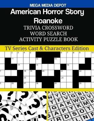 Book cover for American Horror Story Roanoke Trivia Crossword Word Search Activity Puzzle Book