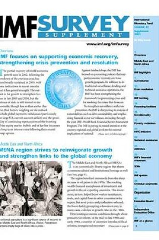 Cover of IMF Survey Supplement 2003