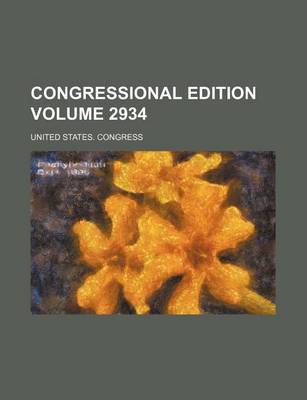 Book cover for Congressional Edition Volume 2934