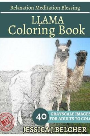 Cover of Llama Coloring Book for Adults Relaxation Meditation Blessing