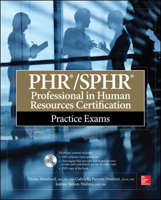 Book cover for PHR/SPHR Professional in Human Resources Certification Practice Exams