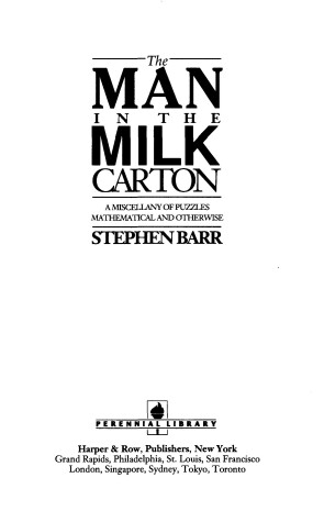 Book cover for The Man in the Milk Carton