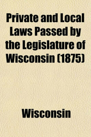 Cover of Wisconsin Session Laws Volume 1875