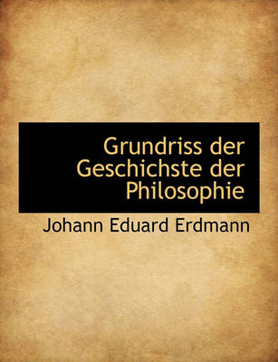 Book cover for Grundriss Der Geschichste Der Philosophie