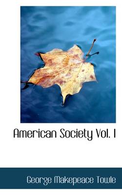 Book cover for American Society Vol. I