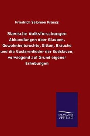 Cover of Slavische Volksforschungen