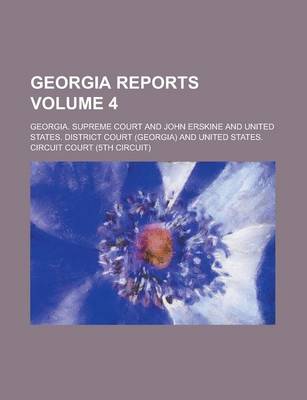 Book cover for Georgia Reports Volume 4