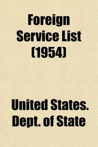 Cover of Foreign Service List (1954)