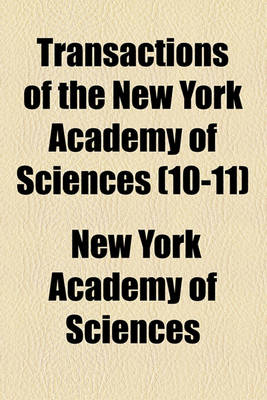 Book cover for Transactions of the New York Academy of Sciences (10-11)