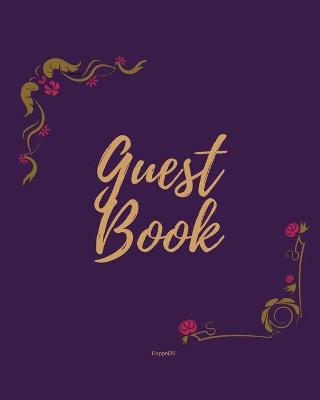 Cover of Guest Book - Golden Frame #4 on Pink Paper