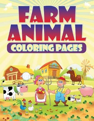 Book cover for Farm Animal Coloring Pages