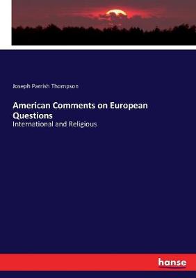 Book cover for American Comments on European Questions