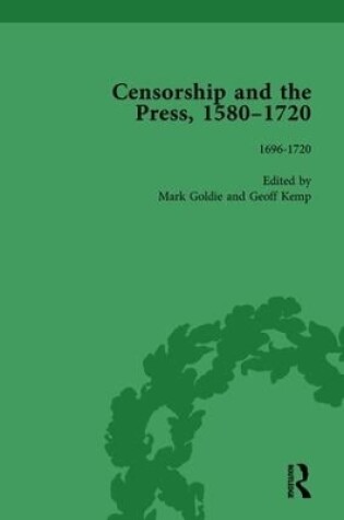 Cover of Censorship and the Press, 1580-1720, Volume 4