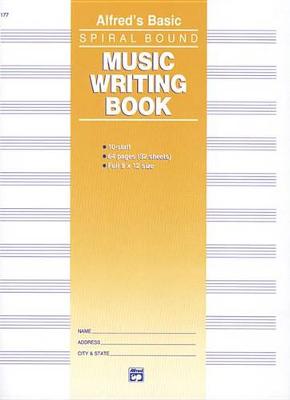 Book cover for Music Writing Book (9 x 12), 10-Stave
