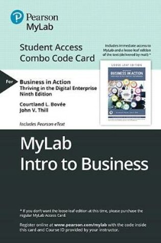 Cover of Mylab Intro to Business with Pearson Etext -- Combo Access Card -- For Business in Action