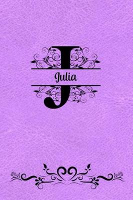 Book cover for Split Letter Personalized Journal - Julia