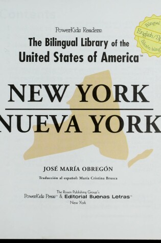 Cover of Spa-Spa/Eng-New York/Nueva Yor