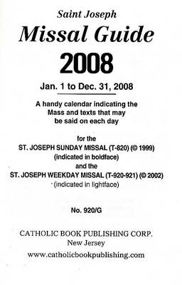 Book cover for Saint Joseph Missal Guide