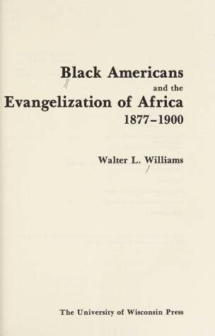 Book cover for Black Americans and the Evangelization of Africa, 1877-1900