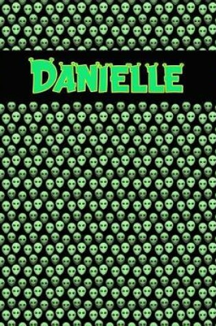 Cover of 120 Page Handwriting Practice Book with Green Alien Cover Danielle