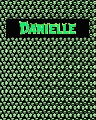 Book cover for 120 Page Handwriting Practice Book with Green Alien Cover Danielle