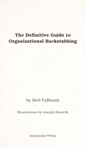 Book cover for Definitive Guide to Organizational Backstabbing