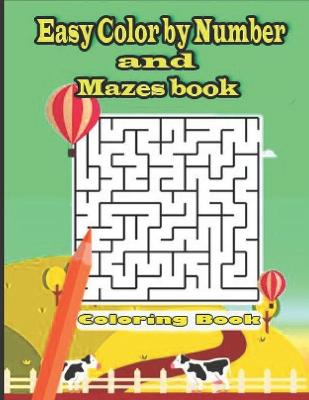 Book cover for Color by Number and Mazes book