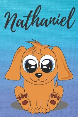 Book cover for Nathaniel dog coloring book / notebook / journal / diary