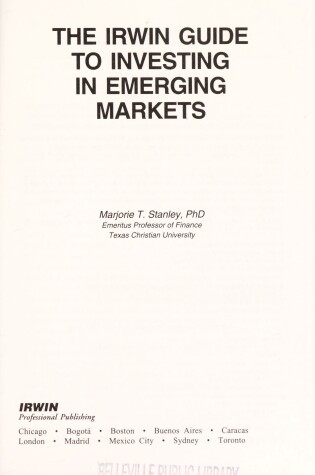 Cover of Irwin Gde Inv Emerging Mkts