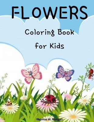 Book cover for Flowers Coloring Book for Kids